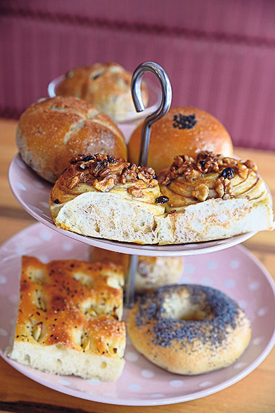 Yin’s sourdough bakery offers a variety of buns such as coconut bun, cranberries walnut bun, foccacia, cinnamon roll and bagels