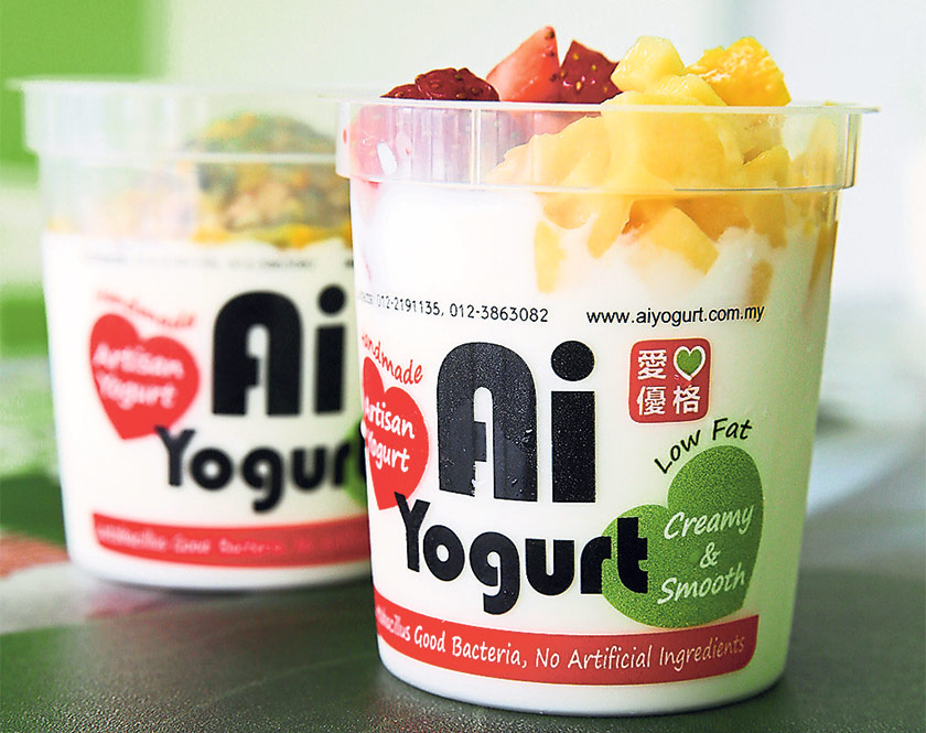 Unlike the commercial brands, Ai Yogurt’s products have a smooth creamy consistency with less added sugar