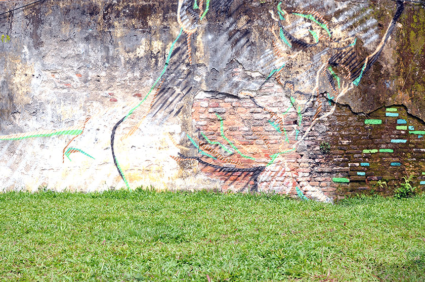 Mural by Karl Addison at Urban Exchange art exhibition at Hin Bus Depot Art Centre