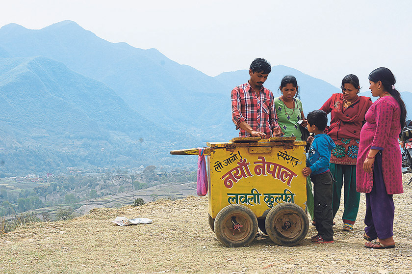 Get your icy treat from this mobile ice cream kiosk