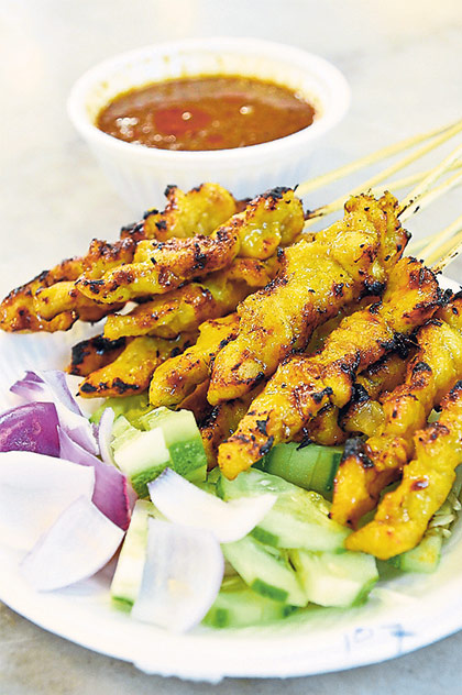 The yummy satay at Satay Endut is a must-try