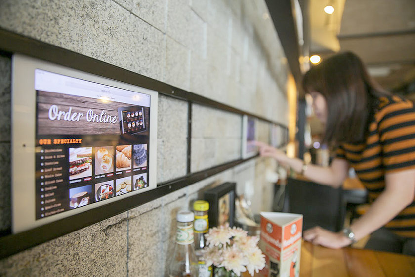 Surf on the iPads available in the bakery