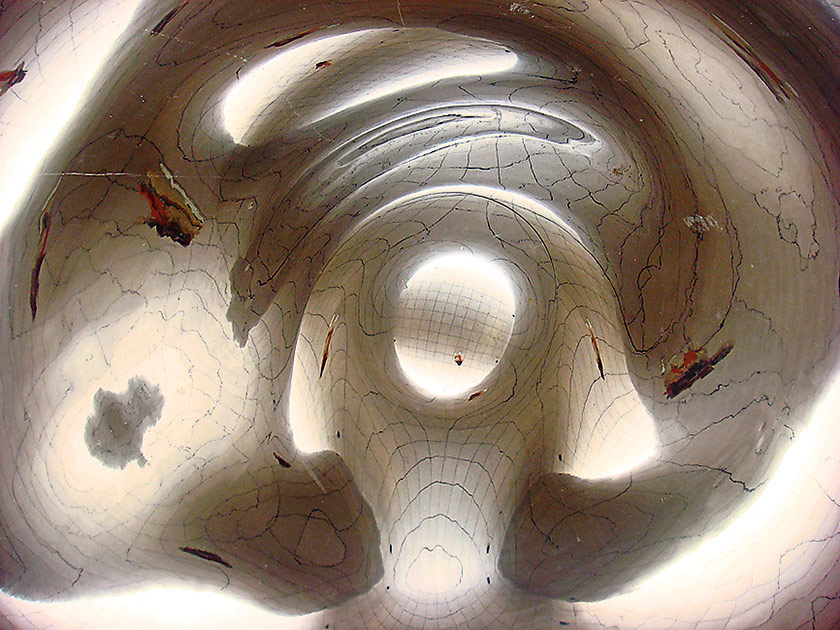 Stand under The Bean and look up at the reflective and refractive imagery