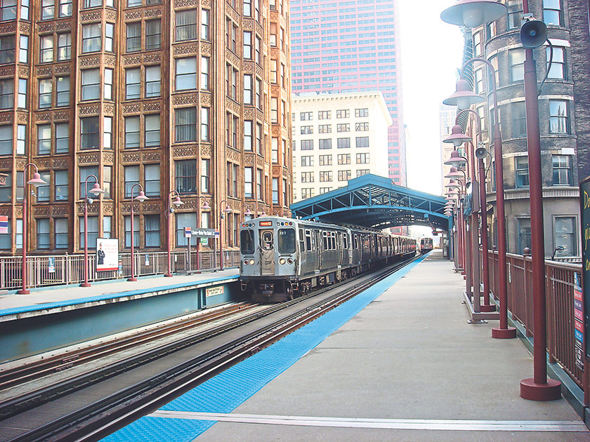 Hop on board The Loop circuit for a sightseeing tour of downtown Chicago