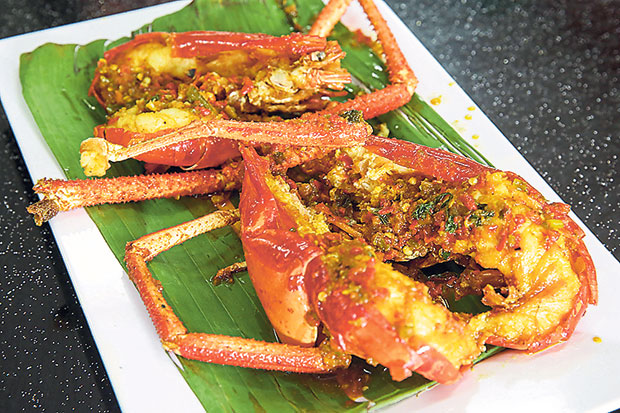 Udang galah is also available, cooked in two styles either udang galah berlada or udang galah masak lemak.