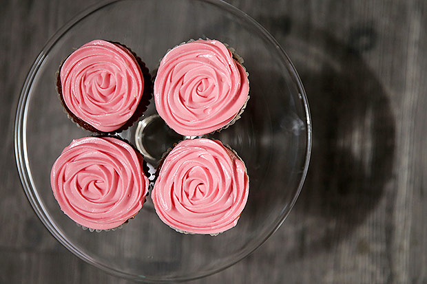 Birthdays can be made prettier with these lovely Rose Raspberry Cupcakes from Little Tee Cakes.