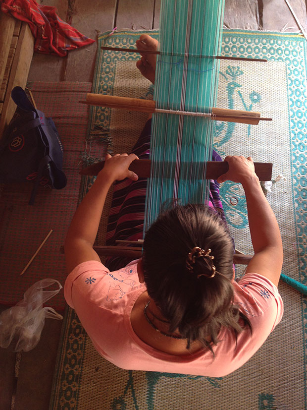 Fabric weaving is a specialty of Karen women, who turn them into shawls and clothes to sell to tourists.
