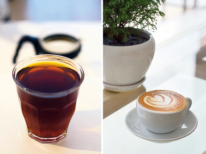 This cup of Ethiopia Yirgacheffe is light with floral notes (left). This cup could be Johor Bahru’s best cappuccino (right)