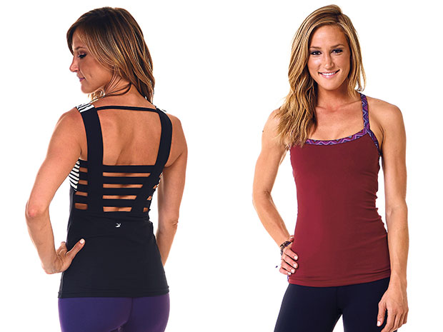 “When I wear this it makes me feel like I’m ready to go for war in Sparta!”, said Nadia Hasbi, founder of Fit Rebel (left). This Glyder Apparel tank top is comfortable, affordable and is made of high quality material (right).