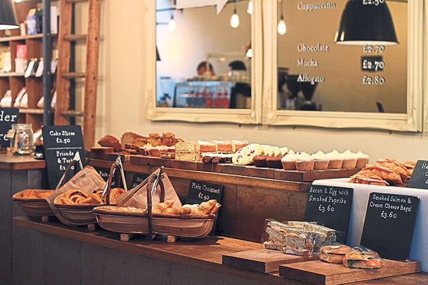 An assortment of pastries and cakes at TAP Coffee.