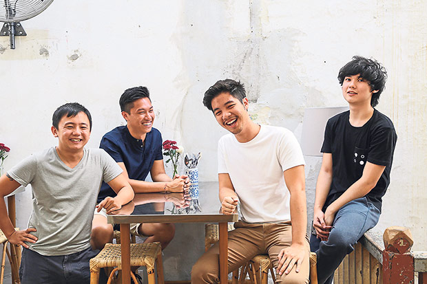 The young men behind the creation of Merchant’s Lane (left to right): Ken Ho, Jun Ong, Kyle E. and Kenneth Tan.