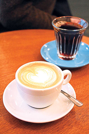 Aussie-style cappuccino and brewed coffee at Télescope.