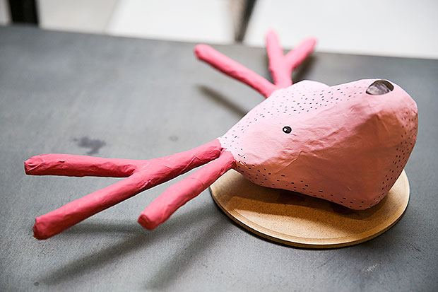 Interesting and unique takes on animals can be seen in this pink reindeer.