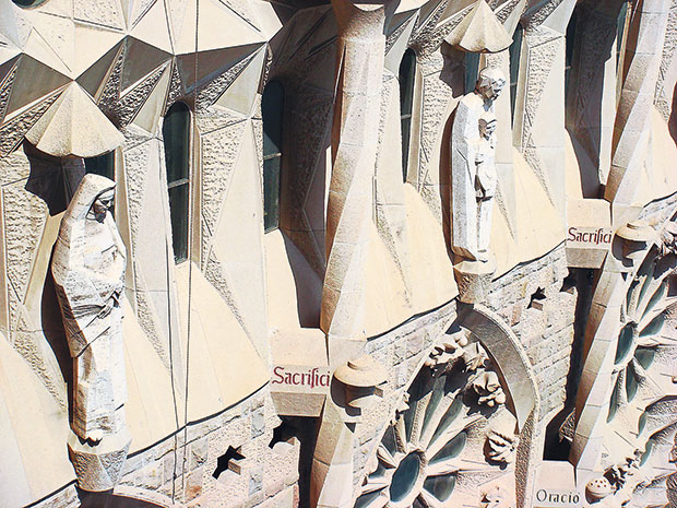 Biblical symbols and references can be observed throughout La Sagrada Familia’s design — Picture by Vivian Chong