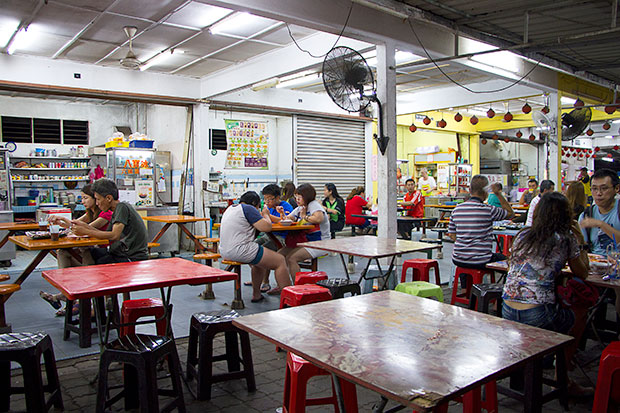Malaccans visit the food court by the pasar borong in Batu Berendam for lip-smackingly good asam pedas, a spicy and sour fish stew.