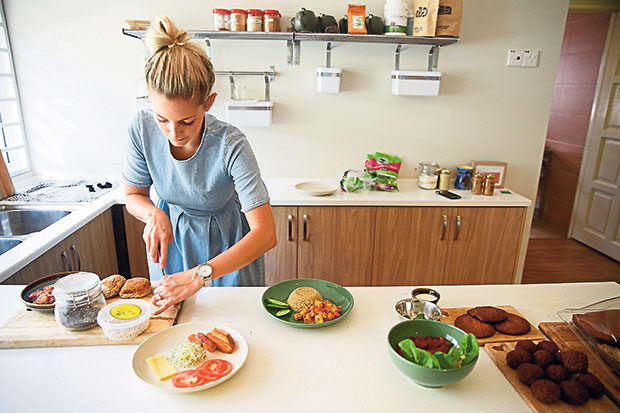 The open kitchen at Organica Lifestyle makes people curious about what’s being served in the kitchen.