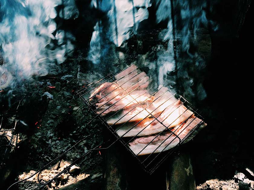 Roadside stalls in Sabah offer bakas or wild boar which is cooked slowly from smoke and grilled quickly before serving