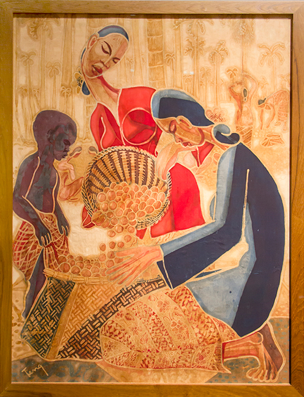Two Malay Women and a Child (c. 1955) by Malaysian artist Chuah Thean Teng