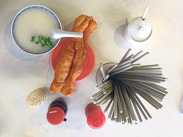 Silky smooth porridge and crispy dough fritters are a match made in simple culinary heaven