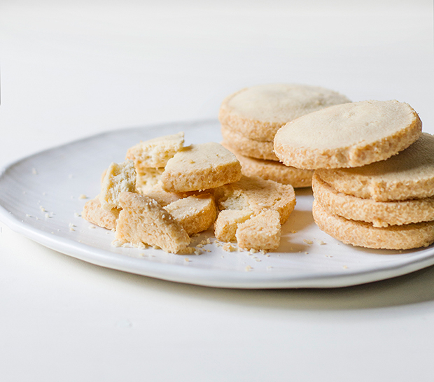 Shortbread biscuits make for a rich, buttery crust