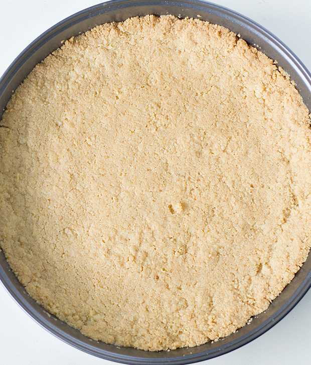 The base of the tart, after baking