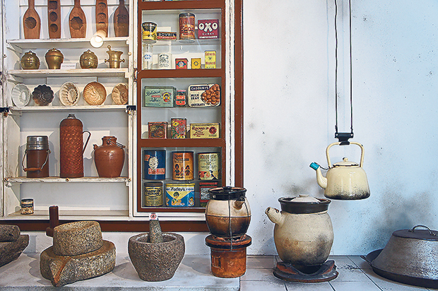 A recreation of the tools used by Ho in the kitchen where he perfected his recipe