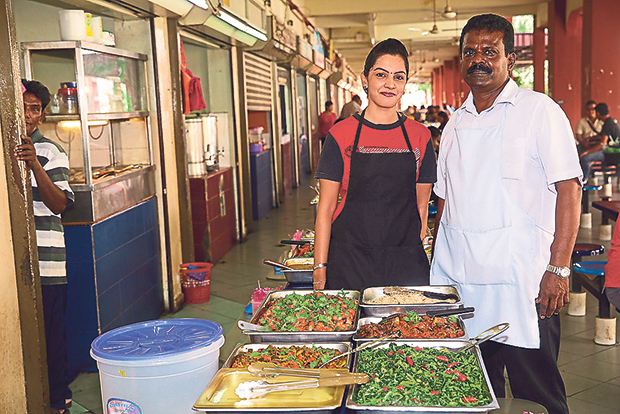 Pandian Muthusamy with his daughter Jeyanthee run the stall together