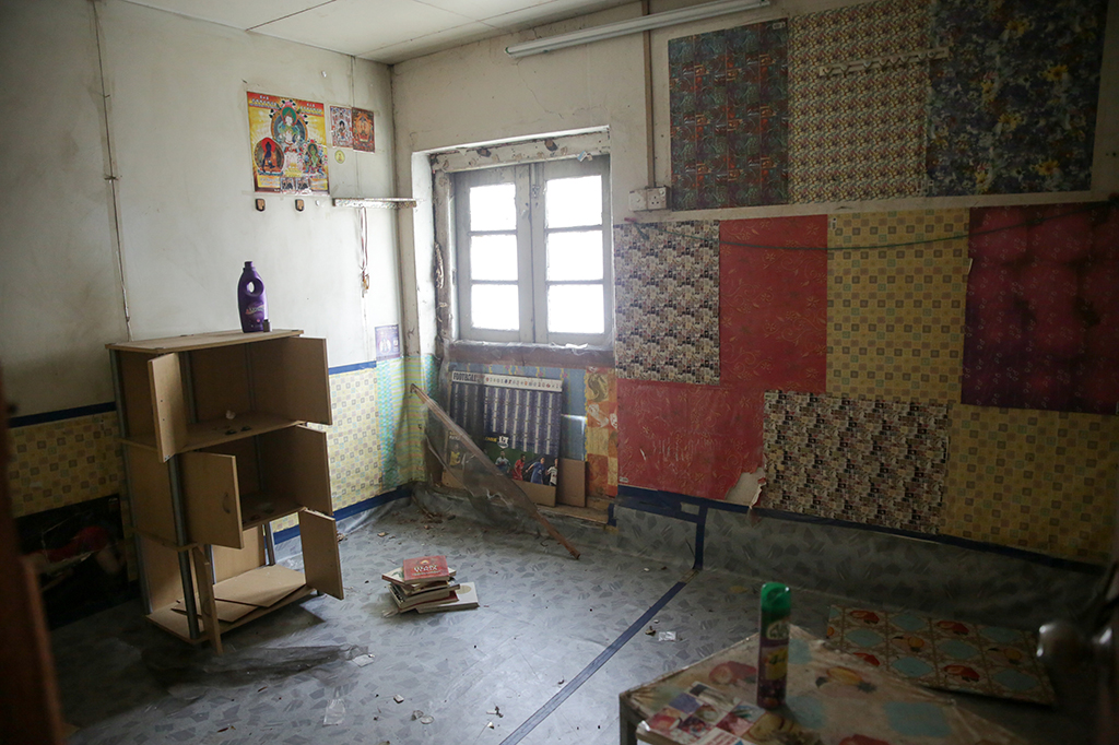 Before: The dilapidated state of the rooms on the second floor