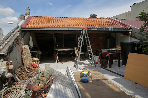 The rooftop is still a work-in-progress, possibly the site of a future bar