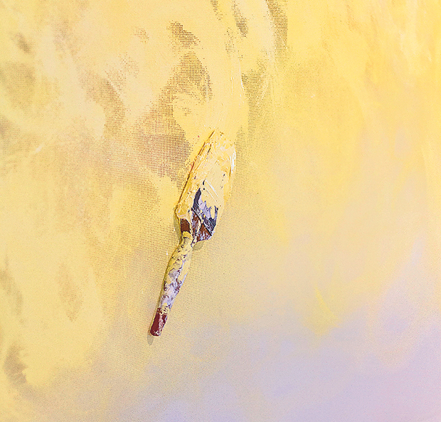 A painting by Malaysian fashion designer Man Chien