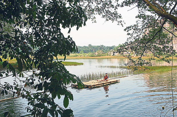 Bamboo rafting is another popular activity at Tadom Groove