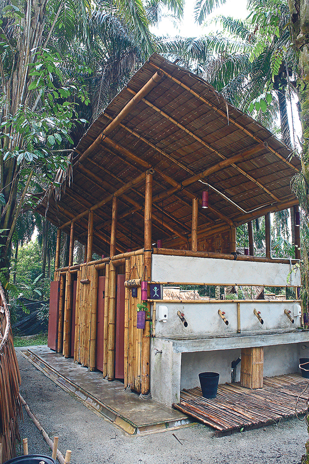 Showers and bathrooms are shared facilities
