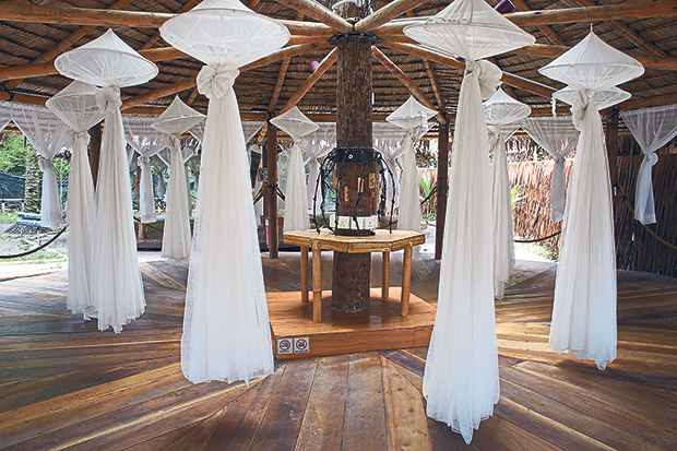 There are two Hammock Spheres that can sleep up to 10 each