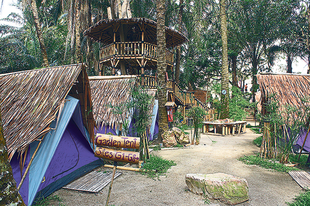 You can also camp in the pre-pitched tents