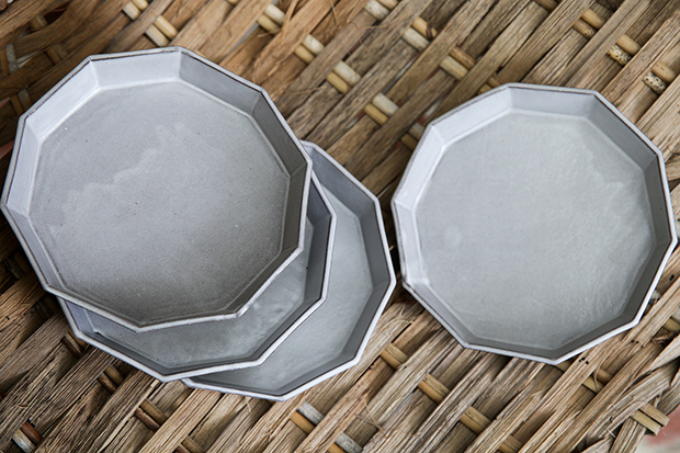 The decagon Laine dessert plates are perfect for pies and cakes