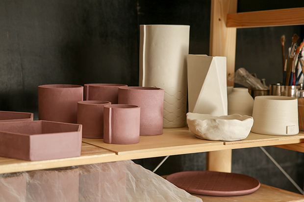 Bone dry pieces that are ready to be fired