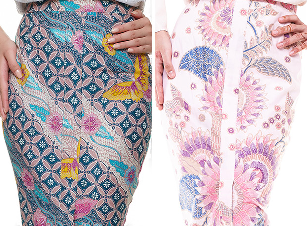 The batik that Hudaa chose for her kain kipas has intricate details and vibrant colours (left). The designs are limited for the kain kipas to keep it more exclusive and unique (right).