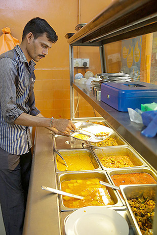 You can also order dishes and curry from the counter at A P Bhavan.