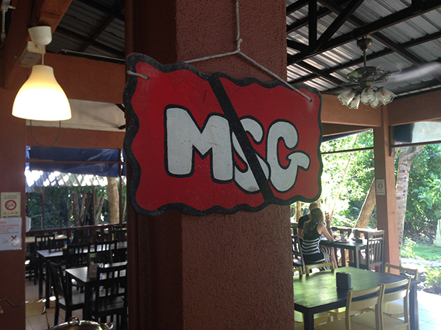 A ‘no messaging’ sign at the restaurant reminds guests to tuck their phones away while dining.