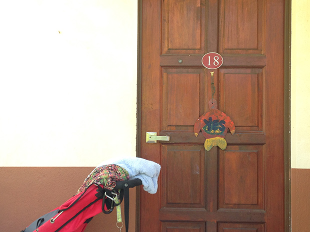 Hang this sign on your door if you want to witness turtle landings or the hatchlings' release.