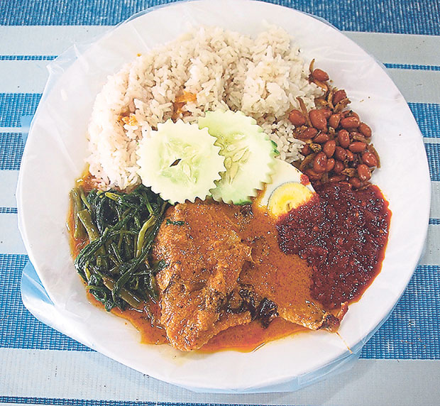 Thursday’s lunch special is nasi lemak with chicken rendang.