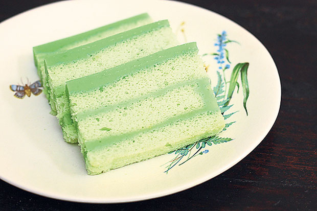 Pandan layer cake is still a favourite for its light texture.