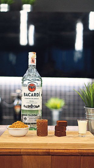 The Alcoholic Annoymous chocolate truffles is spiked with rum.