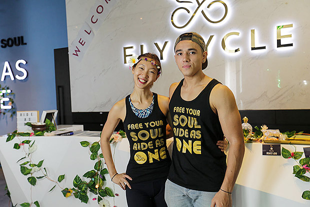 Two members of the Fly Crew; on the left is Jessica Ong.