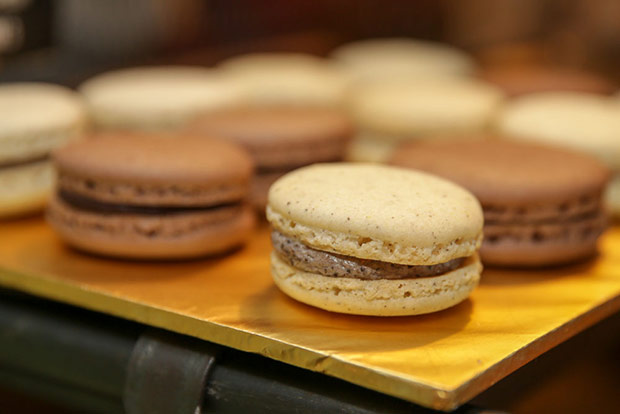 Sweet lovers can grab their macarons too at the counter.