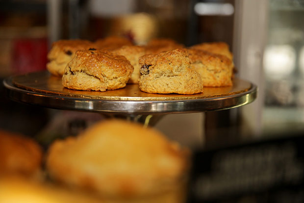 Perfect for afternoon tea, the scones with cream and jam.