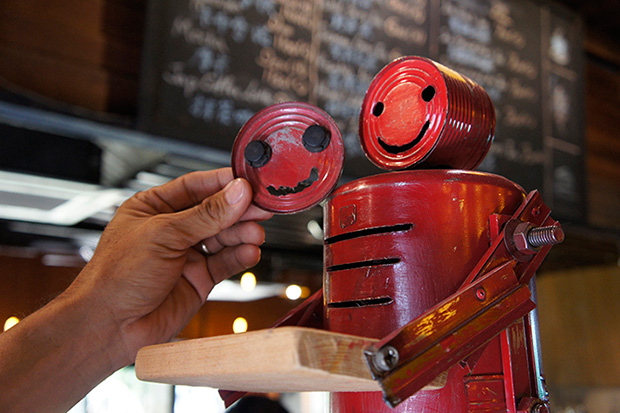 Pierre’s ‘Changing Face’ tin man.