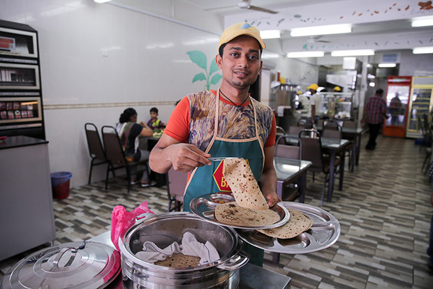 There is also chapati available for a healthier alternative.