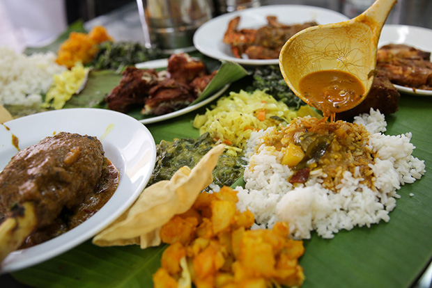 The best way to kick back during the weekend is to have a banana leaf rice lunch at Moorthy’s Mathai Restaurant.