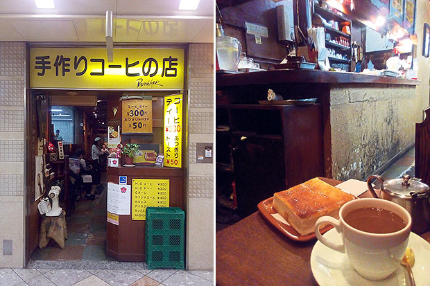 Start your day at Bonnard to set the tone for an authentic Osaka experience (left). Start your day with coffee and toast at Bonnard (right).